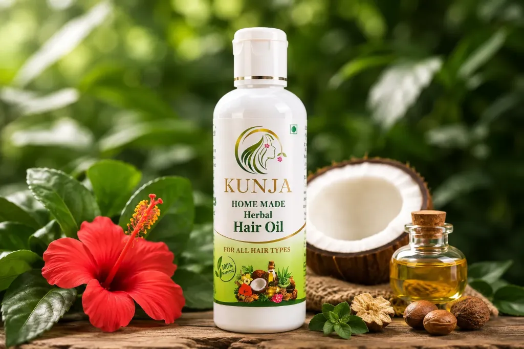 Best Herbal Hair Oil for Hair Growth & Hair Fall Control – Kunja’s Home Made Hair Oil